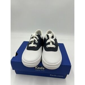 Size 9 Little Kids - KEDS School Days II- White/Navy Blue Brand New In Box